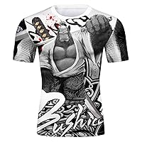 Men's Compression T-Shirt,Sports Jogging Running Fitness Workout Man Shirt