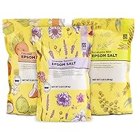 Epsom Salt for Soaking, 9 lb Scented Bath Salts for Women, Lavender & Eucalyptus & Coconut, Epsom Salt Bulk Bath Spa Set Gifts for Women, Mother's Day Gifts, 3lb (Pack of 3)