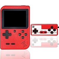 Retro Handheld Game, Portable Retro Video Game Console with 500 Classical Games, 3.0-Inches Color Screen, 1020mAh Rechargeable Battery Support for Connecting TV and Two Players(Red)