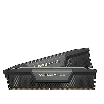 CORSAIR VENGEANCE DDR5 RAM 32GB (2x16GB) 5600MHz CL36 Intel XMP iCUE Compatible Computer Memory - Black (CMK32GX5M2B5600C36)