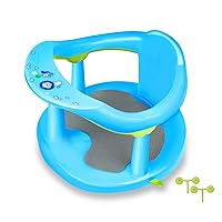 Baby Bath Seat for Babies 6 Months & Up/Integrated Non-Slip Mat/Infant Bath Seat Ring for Sitting Up in The Tub with Suction Cups (Inapplicable to Textured Tub)