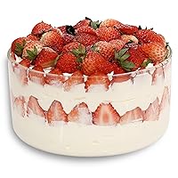 104oz Large Glass Trifle Bowl, Modern Design Clear Glass Round Dessert Centerpiece Serving Bowl for Laying Ice Cream Cakes, Salad, Fruit, Microwave & Dishwasher Safe