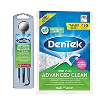 DenTek Professional Oral Care Kit with DenTek Triple Clean Advanced Clean Floss Picks, No Break & No Shred Floss, 150 Count