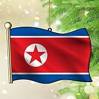 Christmas Ornaments 2023 North Korea Acrylic Christmas Tree Ornament America Country European Asia Africa Flags Christmas Bauble Flag Sports Bar Party Events Keepsake Tree Decoration Stocking Name Tag