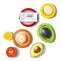 Avocado Saver and Tomato Holder - Set of 4 Reusable Storage Containers for Fridge - Ideal for Apples, Garlic, Onions, Lemons, and Potatoes