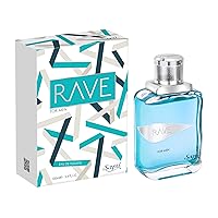 Sapil Perfumes “Rave for Men” – Long-lasting, enticing scent for every day from Dubai – Fresh, Spicy, Aromatic Scent – EDT spray fragrance – 3.4 Oz (100 ml).
