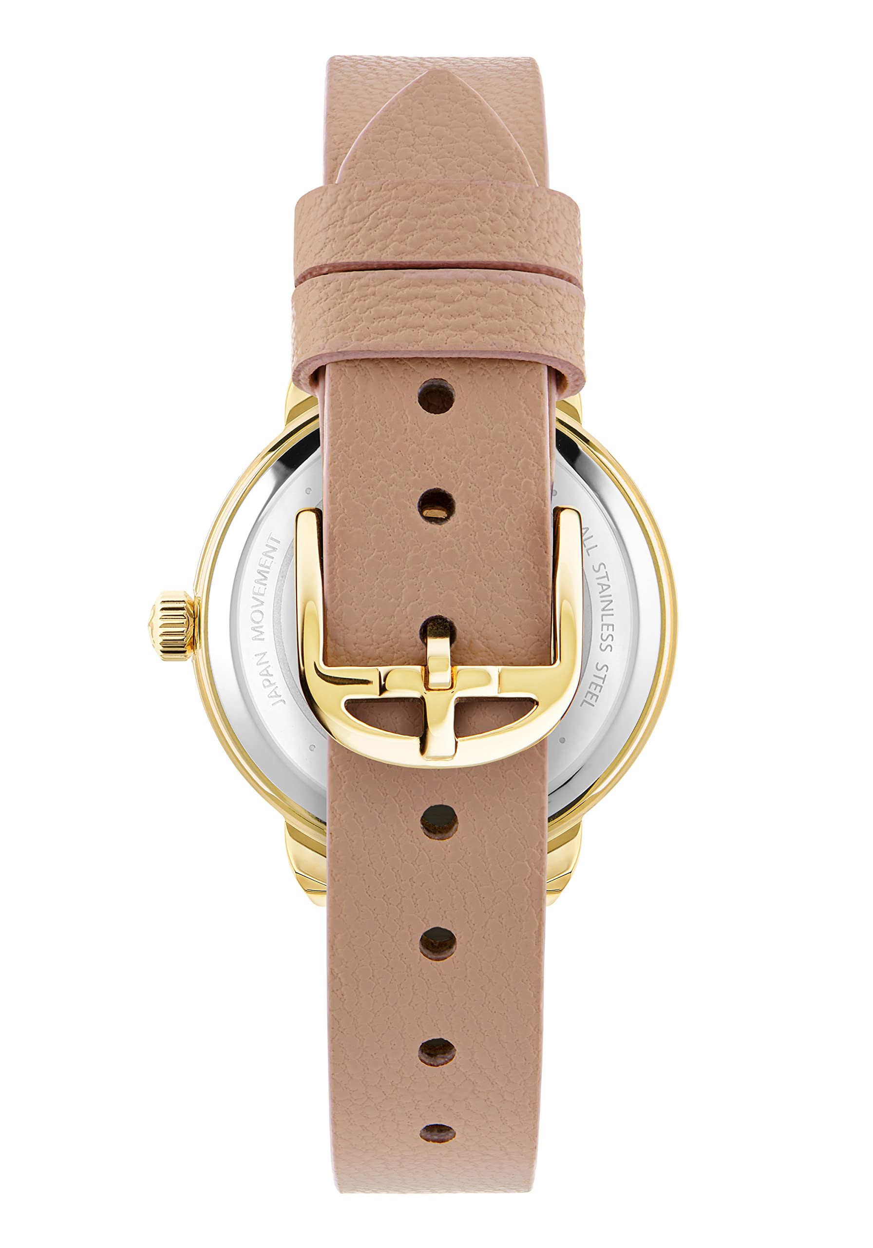 Ted Baker Ladies Light Brown Vegan Leather Strap Watch(Model: BKPFLS3049I)