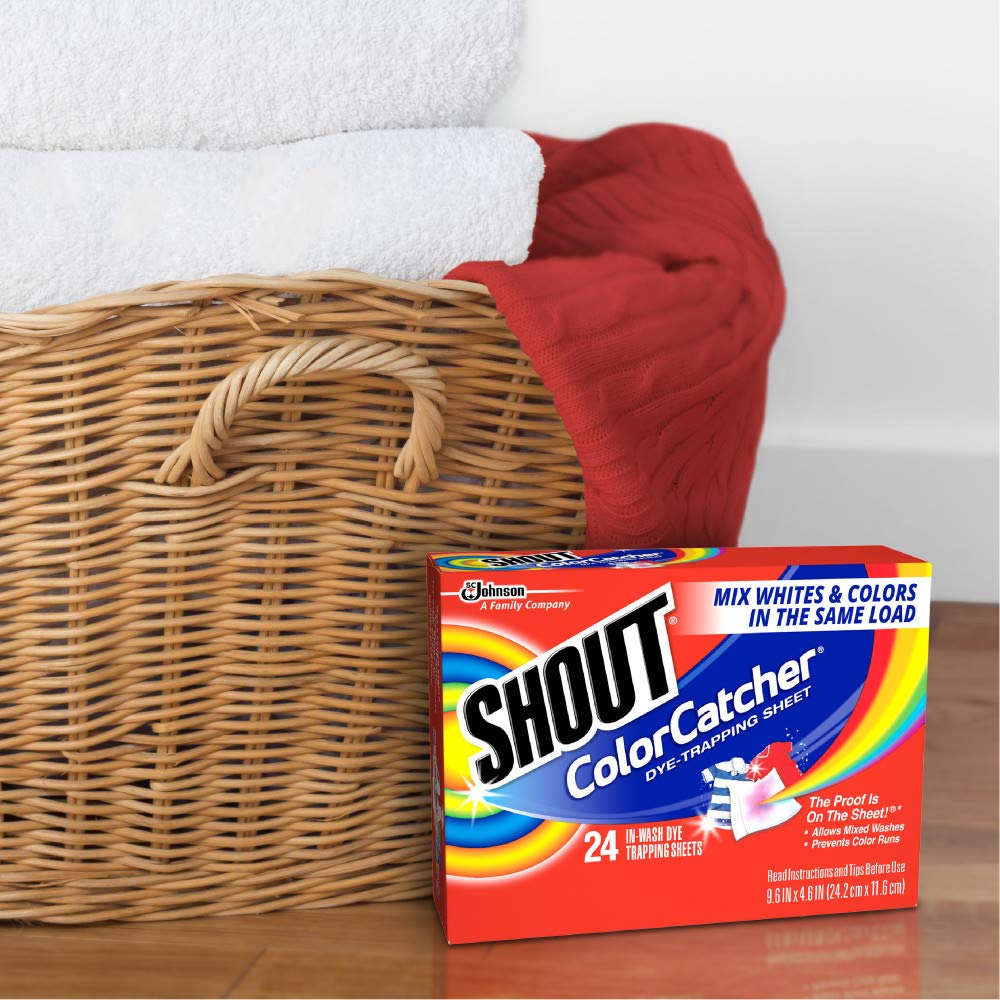 Shout Color Catcher Sheets for Laundry, Allow mixed washes, Prevent color runs, and Maintain original color of clothing, 72 Count