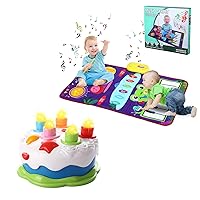 Birthday Cake Toy and 2 in 1 Music Mat for Baby Christmas Gift Love&Mini