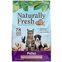 Eco-Shell Naturally Fresh Cat Litter Made from Walnut Shells, Pellet Non-Clumping, Biodegradable, Dust-Free, Sustainable, 26 Lbs