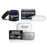 Defense Soap 4 Oz Bar (Pack of 2), Antifungal Medicated Bar, and Herbal Ointment Salve | 100% Natural and Herbal Pharmaceutical Grade Tea Tree Oil. Made in USA.