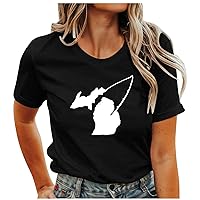Womens T-Shirts Crewneck Lightweight Clothes Casual Basic Tee Scooped Neck Women T Shirts
