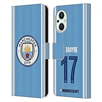 Head Case Designs Officially Licensed Manchester City Man City FC Kevin De Bruyne 2023/24 Players Home Kit Leather Book Wallet Case Cover Compatible with Oppo Reno8 Lite