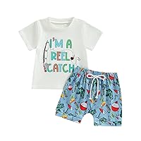 Kupretty Baby Boy Clothes Toddler Summer Outfit Short Sleeve T-Shirt Tee Tops Joggers Casual Shorts 2Pcs Clothing Set