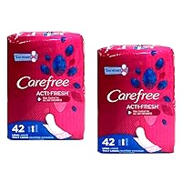 Carefree Acti-Fresh Long Unscented, 42-count (Value Pack of 2)