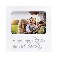 Kate & Milo Family Photo Keepsake Frame, New Baby Gift, New Mom Gift, Expecting Parents Gift, Where There Is Love There Is Family Picture Frame, Mother's Day Gifts, White