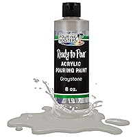 Pouring Masters Graystone Acrylic Ready to Pour Pouring Paint – Premium 8-Ounce Pre-Mixed Water-Based - for Canvas, Wood, Paper, Crafts, Tile, Rocks and More