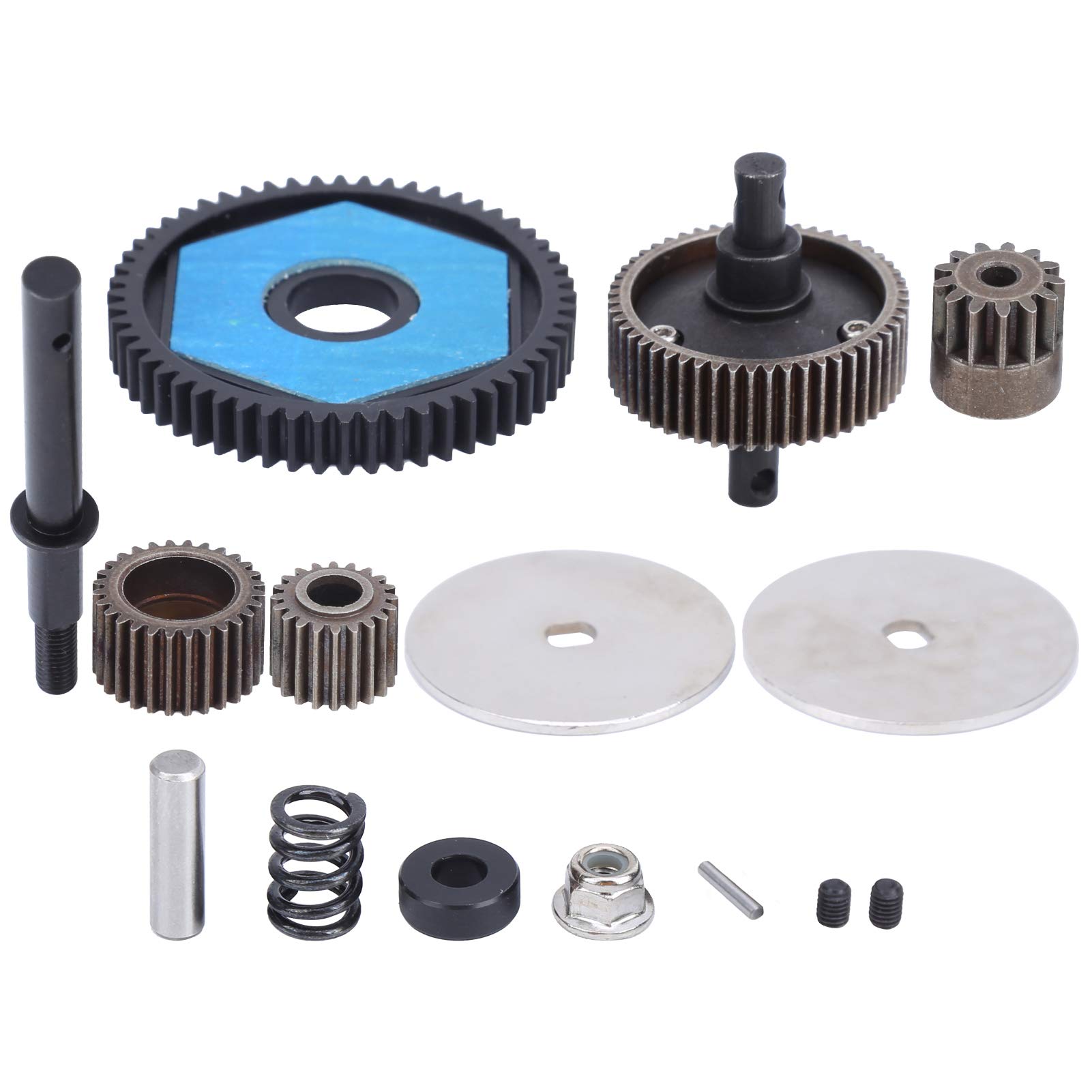RC Car Transmission Gears with Motor Gear for Axial SCX10/SCX10 II 90046 90047, High Strength Steel Transmission Gears