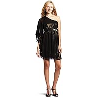 As U Wish Juniors One Shoulder Batwing Dress With Embellishment
