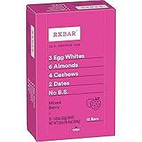 RXBAR Protein Bars, Protein Snack, Snack Bars, Mixed Berry, 12 Count (Pack of 1)