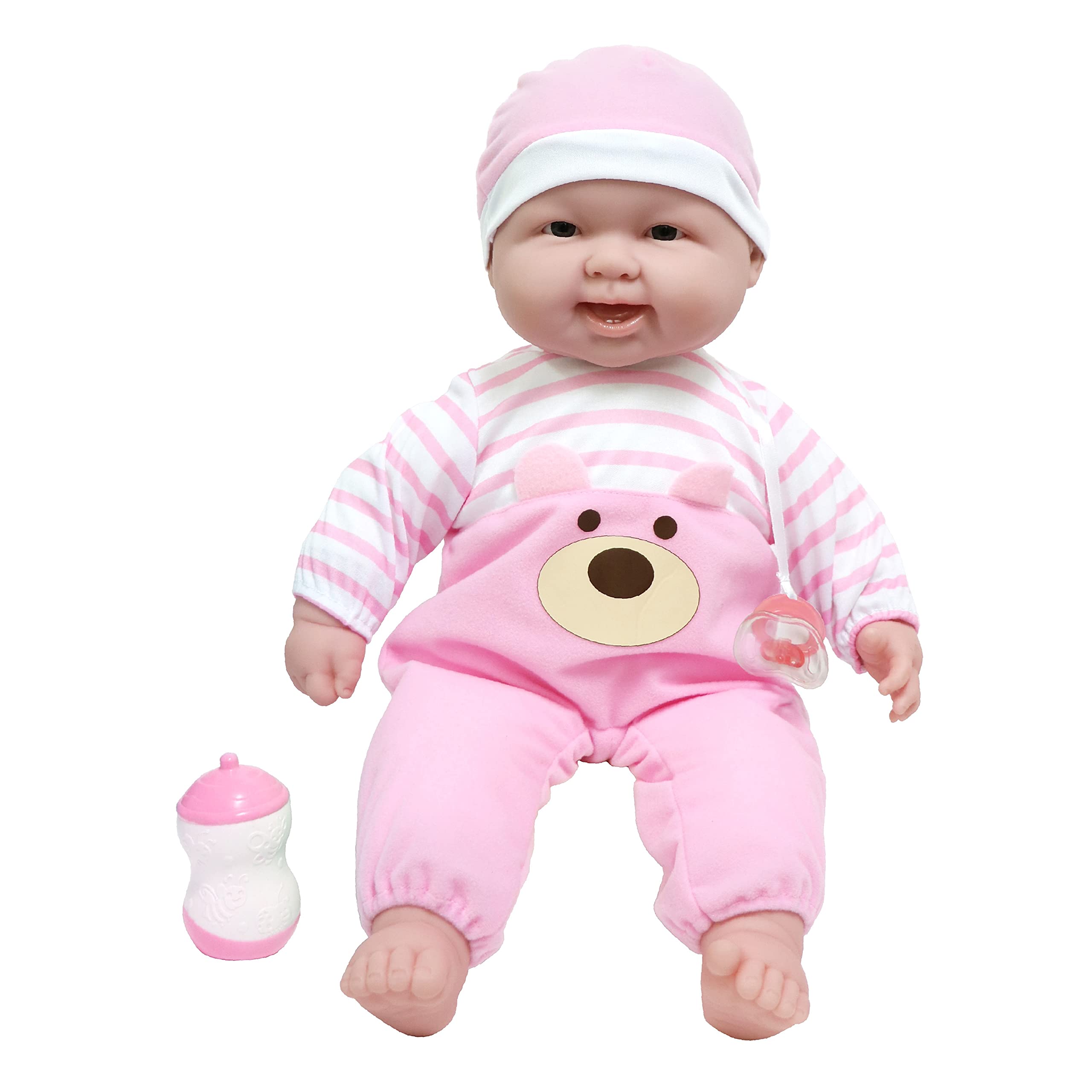 JC Toys ‘Lots to Cuddle Babies’ 20-Inch Pink Soft Body Baby Doll and Accessories Designed by Berenguer, Pink - caucasian