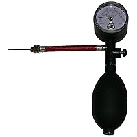 Tandem Sport Pocket Pump With Pressure Gauge - Ball Pump with Hose & Air Release Valve - Travel Size Ball Pump for Volleyballs, Basketballs & Footballs - Easy, One Hand Operation - Black