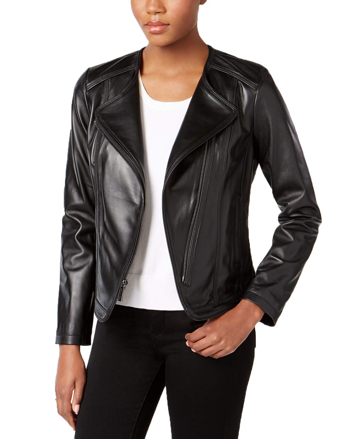 michael michael kors leather moto jacket