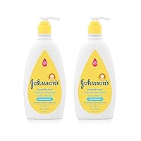 Johnson's Baby Head-To-Toe Gentle Baby Body Wash & Shampoo, Tear-Free, Sulfate-Free & Hypoallergenic Bath Wash & Shampoo for Sensitive Baby Skin, Washes Away 99.9% Of Germs, 2 Pack, 18 fl. Oz