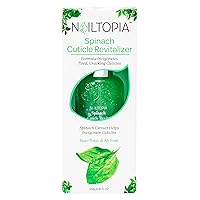 Nailtopia - Cuticle Revitalizer - Invigorates Tired Cracked Cuticles - Plant-Based, Non Toxic, Bio-Sourced, Strengthening Superfood Treatment - Spinach Extract (Clear) - 0.41 oz