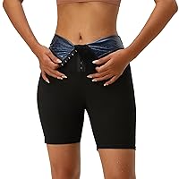 Sauna Sweat Shorts for Women High Waisted Thermo Waist Trainer Slimming Leggings Pants