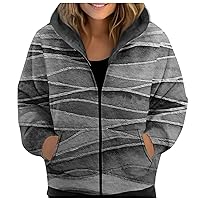 Corduroy Shacket Women, Printed Hooded Casual Sweatshirt Jacket Velvet Thickened Autumn And Winter Warm Jacket Womens Lightweight Trendy Zip Up Sweatshirt Jaketas Jacket (XXL, Gray)