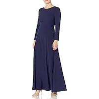 TAHARI Women's Long Sleeve V-Back Gown