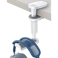 Lamicall Headphone Stand, Headset Hanger - 360° Rotating Upgraded Earphones Holder Hook Mount Clamp Under Desk for Airpods Max, Sennheiser, More, Black