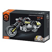 STEM Car Toy Building Toy Gift for Age 6+, Pull-Back Motorcycle Building Block Take Apart Toy, 183 Pcs DIY Building Kit, Learning Engineering Construction Toys