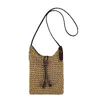 Youjaree Womens Small Straw Crossbody Bag Handwoven Beach Shoulder Bag Handbag Purse with Tassel for Summer
