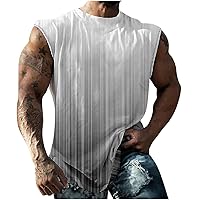 Mens Workout Tank Top Sleeveless T-Shirts Casual Athletic Tanks Crewneck Athletic Tank Tops Muscle Fit Sports Vest