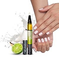 Cuticle Oil Pen for Nails - Nail Strengthener & Growth Treatment Serum for Damaged Nails, Hangnails w/Jojoba cuticle oil—Coconut Lime Verbena Fragrance - Holographic Pen from