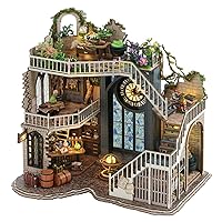 Flever Dollhouse Miniature DIY House Kit Creative Room with Furniture for Romantic Valentine's Gift (William' s Magic House)