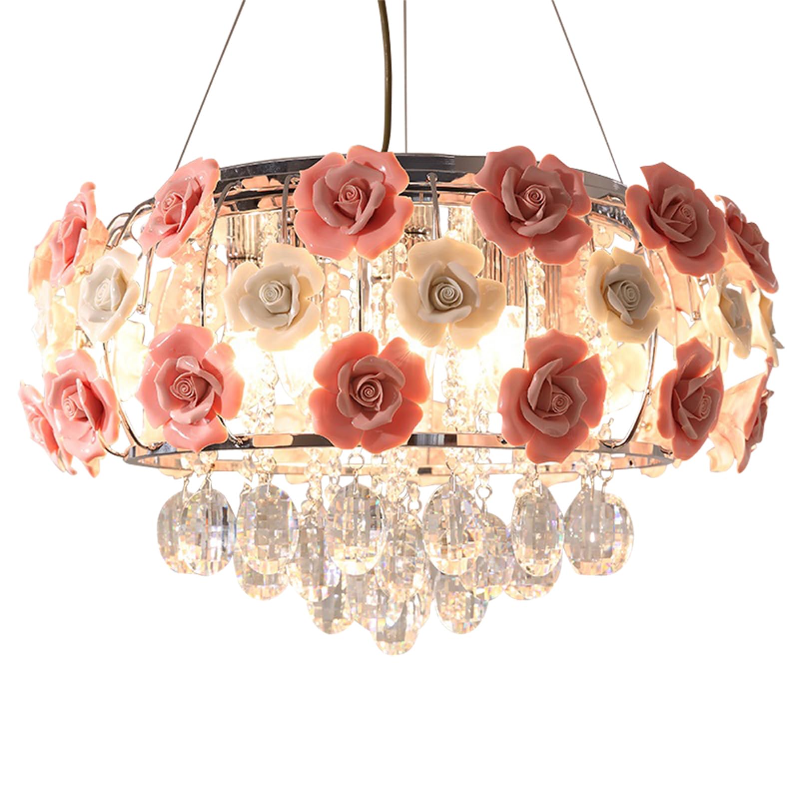 Mua LIYUANJUN Romantic Ceramic Rose Flower Chandelier, Modern ...
