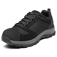 Steel Toe Shoes for Men, Slip Resistant Safety Work Shoes Comfortable Industrial & Construction Safety Working Footwear