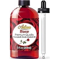Rose Essential Oil (100% Pure & Natural - Undiluted) Therapeutic Grade - Huge 2oz Bottle - Perfect for Aromatherapy, Relaxation, Skin Therapy & More!