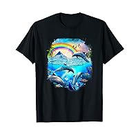 Rainbow Dolphin Tropical Ocean Dolphins T-Shirt