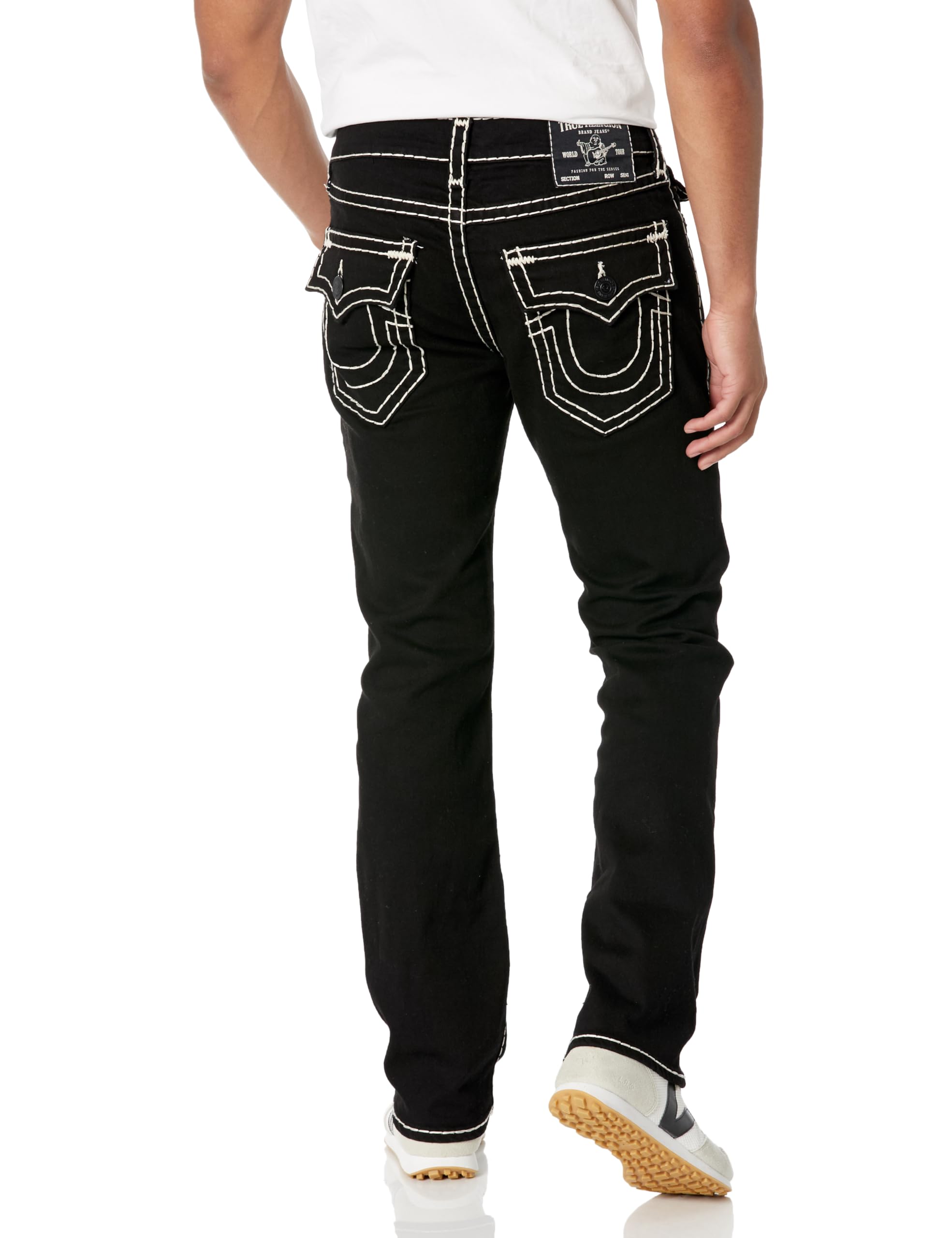 True Religion Men's Ricky Super T Straight Flap Jean