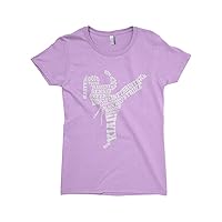 Threadrock Big Girls' Karate Typography Fitted T-Shirt