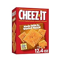 Cheez-It Cheese Crackers, Baked Snack Crackers, Office and Kids Snacks, Made with Whole Grain, 12.4oz Box (1 Box)