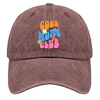 Cool Moms Club hat for Men Vintage Cotton Washed Baseball Caps Adjustable Dad Hat Crazy Funny Custom