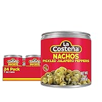 La Costeña Nacho Sliced Jalapeño Peppers | Pickled Green Hot Jalapeños | 7-Ounce Can (Pack of 24)