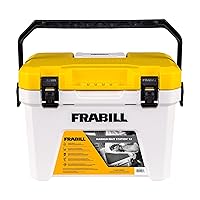 Frabill Magnum Bait Station 13 Quart Live Bait Well, White and Yellow