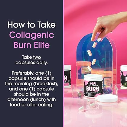 Obvi Burn Elite | Supports Metabolism Boost, Energy, and Focus | Supplement with Collagen and Green Tea | Supports Healthy Hair, Skin, Nails, and Joints | 60 Capsules, 30 Servings