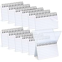 Koogel 500PCS White Index Cards, Ruled Flash Cards with Double Covers Record Revision Note Paper with Spiral 5x3 Inches for School Office Household Memory Learning Taking To Do List
